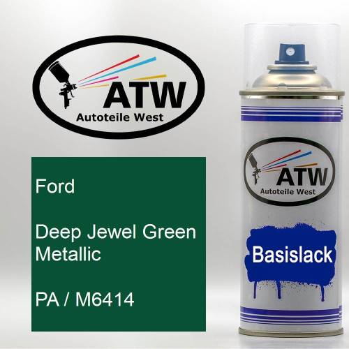 Ford, Deep Jewel Green Metallic, PA / M6414: 400ml Sprühdose, von ATW Autoteile West.